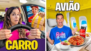 COMIDA DE AVIÃO VERSUS COMIDA DE CARRO!