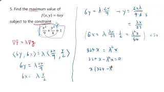Find max and min using Lagrange multiplier