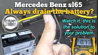 Mercedes benz SL65 R230 biturbo discharging battery? PROBLEM SOLVED! #trending #batterydrain