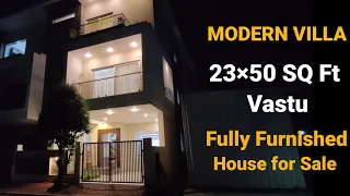 V79 | inside tour of 4 bhk premium villa || house for sale || 23*50 house plan north facing