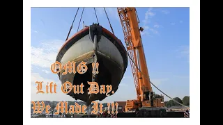 We made it !!. Lift out day at Whitby Harbour, Historic ship restoration project