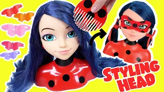 Miraculous Ladybug Styling Head and Accessories! DIY Hairstyles for Kids