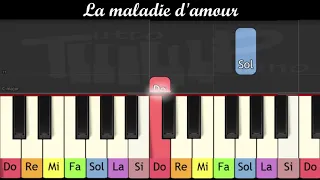 Apprendre "La  maladie d'amour" de Michel Sardou au piano (très facile pour enfants ou débutants)