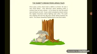 THE RABBIT'S DREAM - A STORY FROM JATAKA TALES