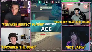 Streamers reacts to PRX F0rsaken Hero Ace against his brother T1 Xccurate