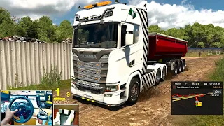 Scania V8 in Jacarei - Rotas brasil 1.50 - Euro Truck Simulator 2 Steering Wheel PC Gameplay