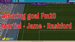 Amazing goal Fm20 - combination "Martial - Jame - Rashford"  (MU vs Crytal Place FA Cup Semi Final)