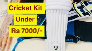 Unboxing Cricket Kit under ₹7000😱 - Full size leather bat and articles