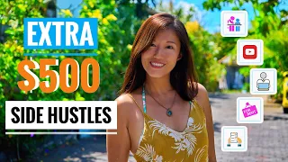 How to make extra $500/mth:  5 Side Hustle ideas I tried & how they worked in reality.