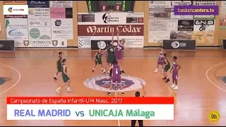 U14M - REAL MADRID vs. UNICAJA.- Cpto.España Infantil. Cambados 2017 (BasketCantera.TV)
