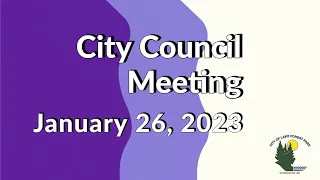 January 26, 2023 Regular Business Meeting