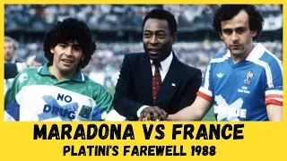 Diego Maradona vs France in Michel Platini's Farewell Match 1988