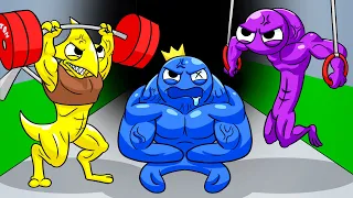 RAINBOW FRIENDS, But They WORKOUT?! (Cartoon Animation)