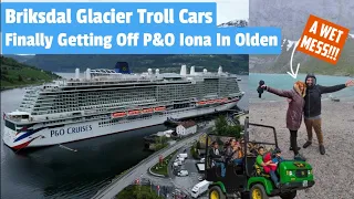 P&O Iona Olden Excursion - We Made It Off The Ship! A WET, Windy But Very Fun Troll Car Experience