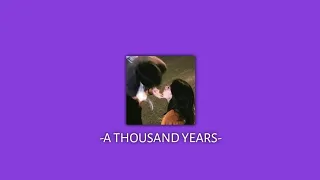 christina perri - a thousand years (sped up)