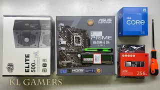 intel Core i5 12400 ASUS PRIME H610M-E D4 MONTECH LITE 1000 Desktop PC Build