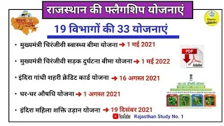 राजस्थान की फ्लैगशिप योजनाएं l Rajasthan Current Affairs 2023 l CET l REET l LDC l RPSC EO /RO