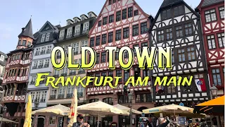 [4K] 🇩🇪Old Town Frankfurt am Main | Altstadt | Römerberg | Germany | Walking Tour with Captions