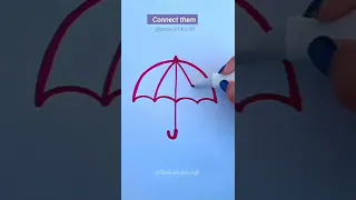 Very easy to draw an umbrella☔ recreating by@Tonniartandcraft ✨ #youtubeshorts#komal art & craft