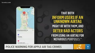 Apple Air tags Warning