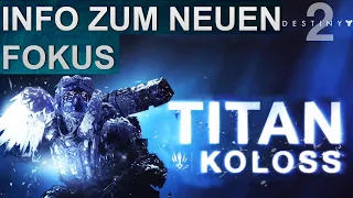 Destiny 2: Titan Koloss Stasis / Eis Fokus Info (Deutsch/German)