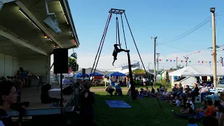 Tracey's aerial silks performance