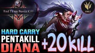 WILD RIFT DIANA - PENTA KILL DIANA GAMEPLAY - GRANDMASTER RANKED