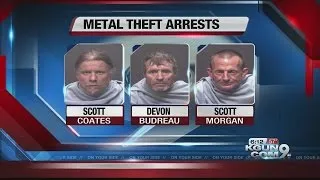TPD arrests three men for metal theft and damages up to 100k