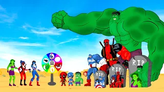 Rescue ALL SUPERHEROES HULK Family & CAPTAIN AMERICA, DEADPOOL : Returning from the Dead SECRET