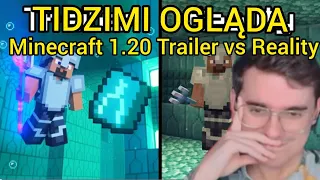 TIDZIMI OGLĄDA - Minecraft 1.20 Trailer vs Reality