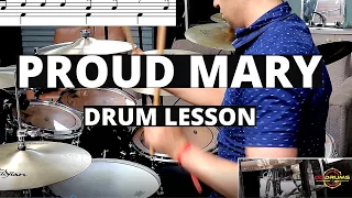 How to play Proud Mary on Drums (Tina Turner) - Drum Lesson