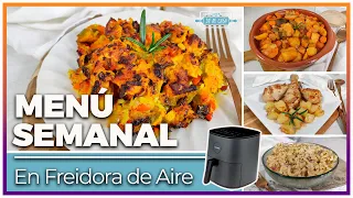 ✅ Menú SEMANAL en FREIDORA de AIRE... 🤯 Cómo hacer Arroz, Pasta, Patatas y mucho más en Airfryer