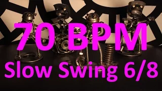 70 BPM - Slow Swing - 6/8 Drum Track - Metronome - Drum Beat