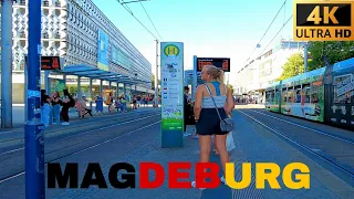 Magdeburg Germany 🇩🇪 - August 2022 - 4K-60fps the Best, Walking Tour (▶️21min) Magdeburg