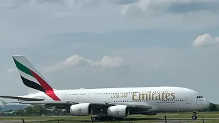 Emirates A380 TakeOff Glasgow Airport #Emirates #BurdahMediaOffical