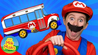 Mario Wheels On The Bus | Kids Song & Nursery Rhymes | The Mik Maks