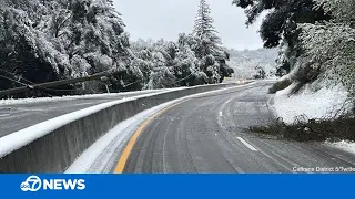 Bay Area highways closed due to snow, crashes, and fallen trees