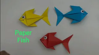 How to make easy Origami Paper Fish for Kids l Nursery craft ideas l Paper craft easy l Kids crafts