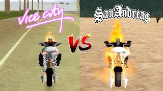 GTA Vice City Ghost Rider Cheat Code Vs GTA San Andreas Ghost Rider Cheat Code (PC)