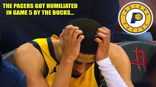 THE PACERS GOT THEIR A$$ES HANDED TO THEM IN GAME 5 BY THE BUCKS...