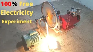 Free Energy Generator Flywheel With 5 kw Generator 100% Free Electricity Project