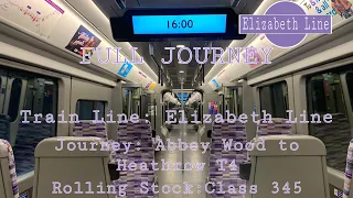 Elizabeth Line from Abbey Wood to Heathrow T4 | Full Journey ￼