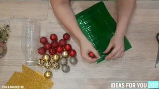 Новогодний декор из елочных шаров (Christmas decor from Christmas balls)