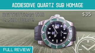 AddiesDive Quartz Sub Homage   Full review