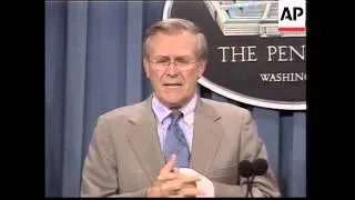 Pentagon briefing by Defence Secretary Rumsfeld