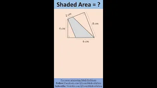 How to calculate the shaded Area? | Math Problem | YouTube Shorts