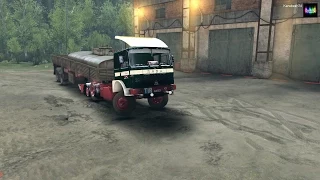 SpinTires обзор мода ( RÁBA-MAN truck + trailer ) Порадовал!)))