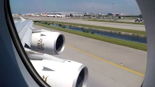 Emirates Airbus380 Flight EK384 from Dubai, UAE to Bangkok Thailand