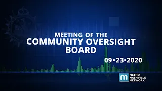 09/23/20 Community Oversight Board Committee