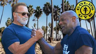 Arnold Schwarzenegger & Ronnie Coleman Train TOGETHER at Golds Gym Venice